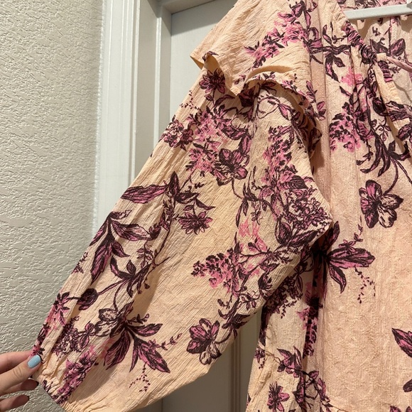 Free People Sunbaked Swing Dress in Peach Combo - Picture 7 of 8